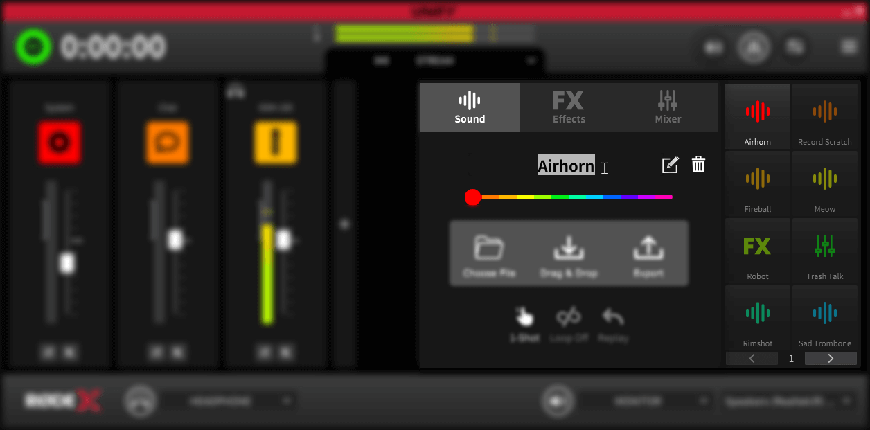 Changing pad type, colour and name in UNIFY